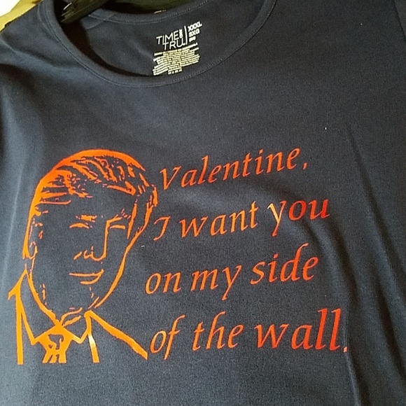 Time and Tru Tops - Valentine I Want You on my side of the Wall XXXL
